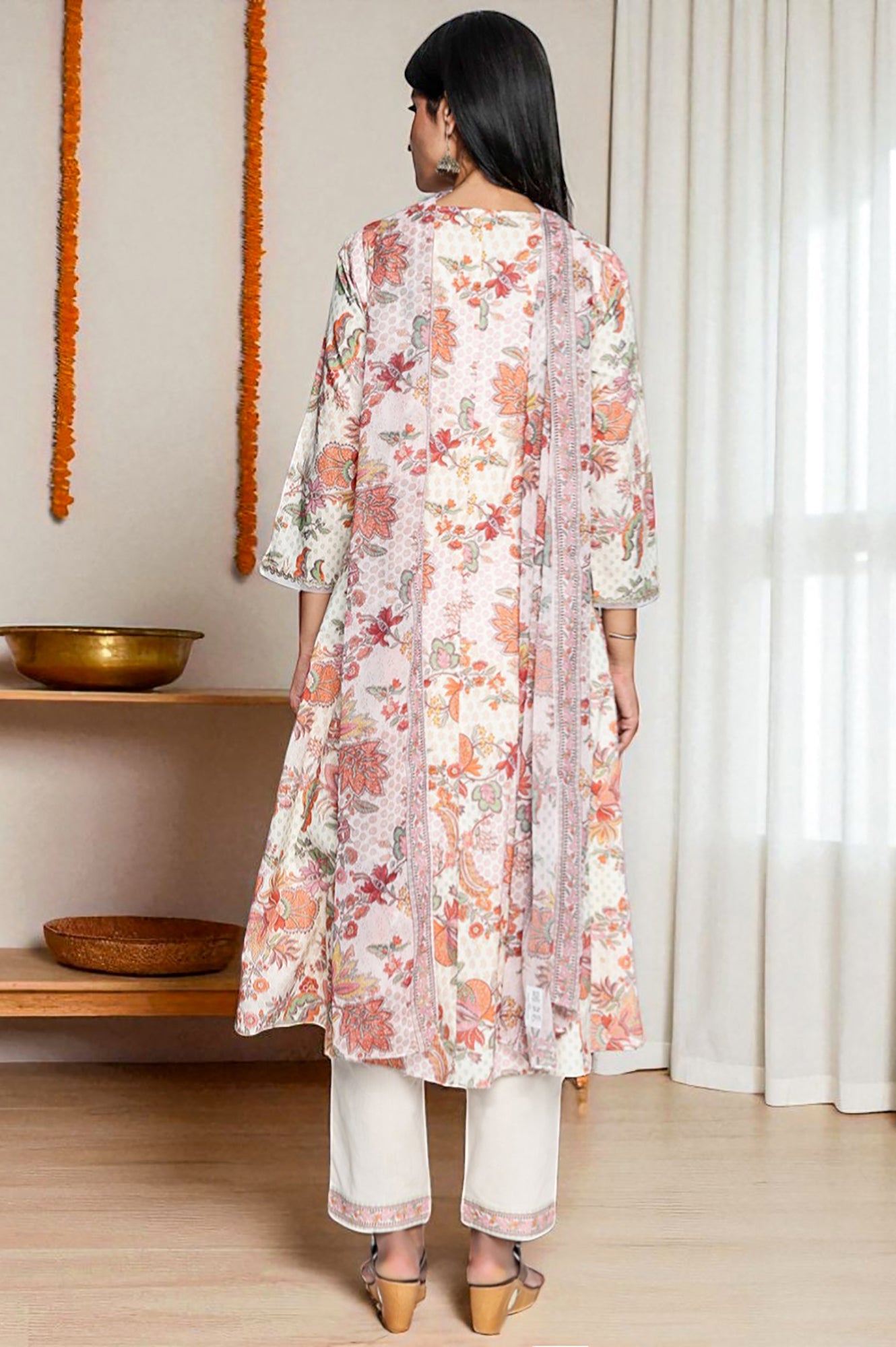 W Ladies Western Kurti 3Pcs Set Ws13089 126492