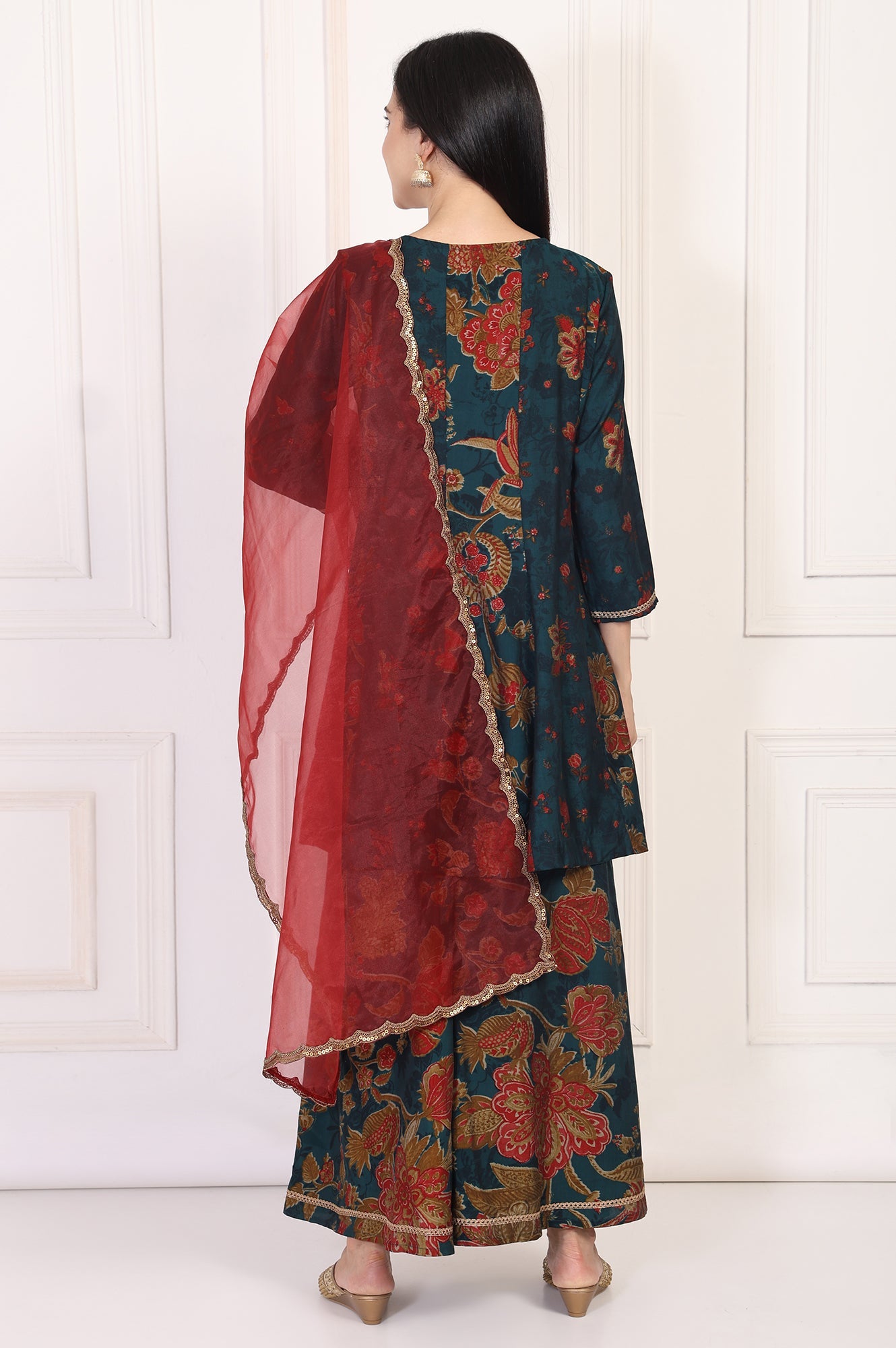 W Ladies Western Kurti 3Pcs Set Ws13115 125989