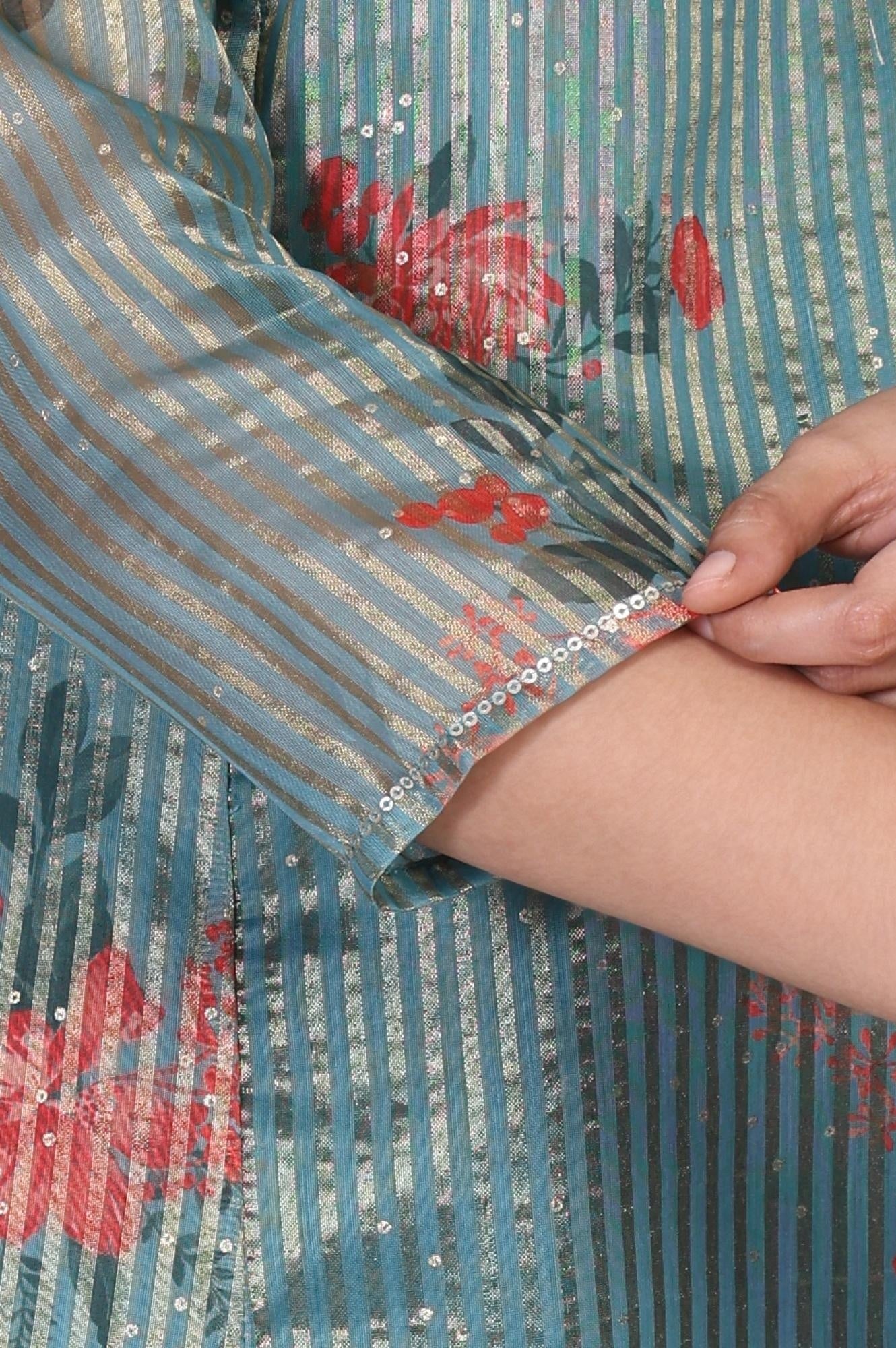 W Ladies Western Kurti 3Pcs Set Ws13196 126447