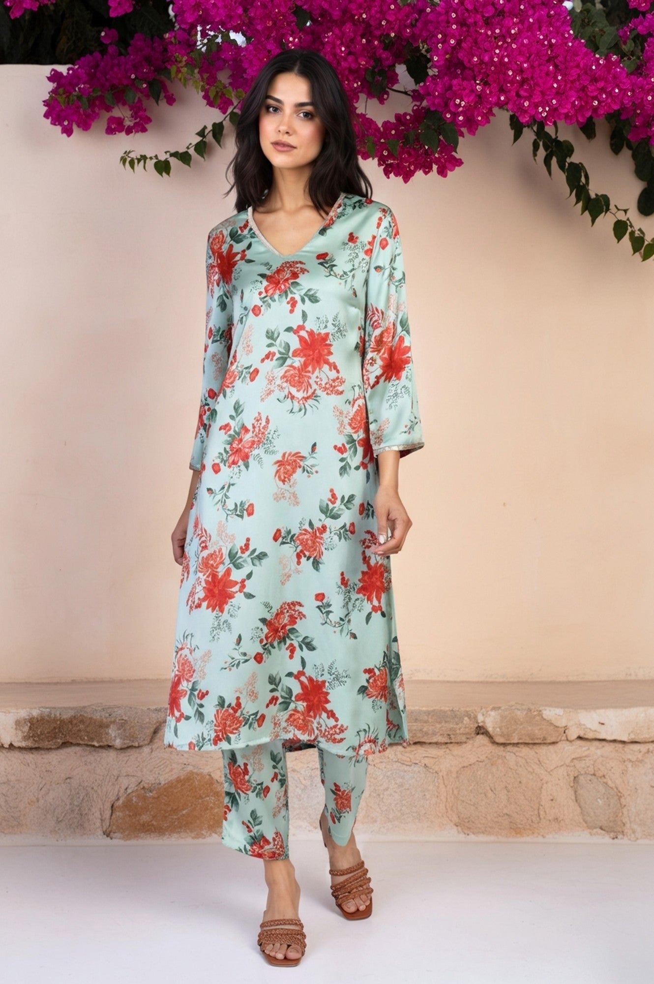 W Ladies Western Kurti 3Pcs Set Ws13208 126227