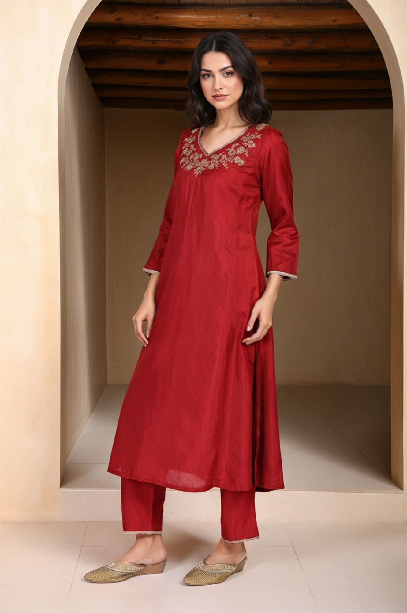 W Ladies Western Kurti 3Pcs Set Ws13231 224097