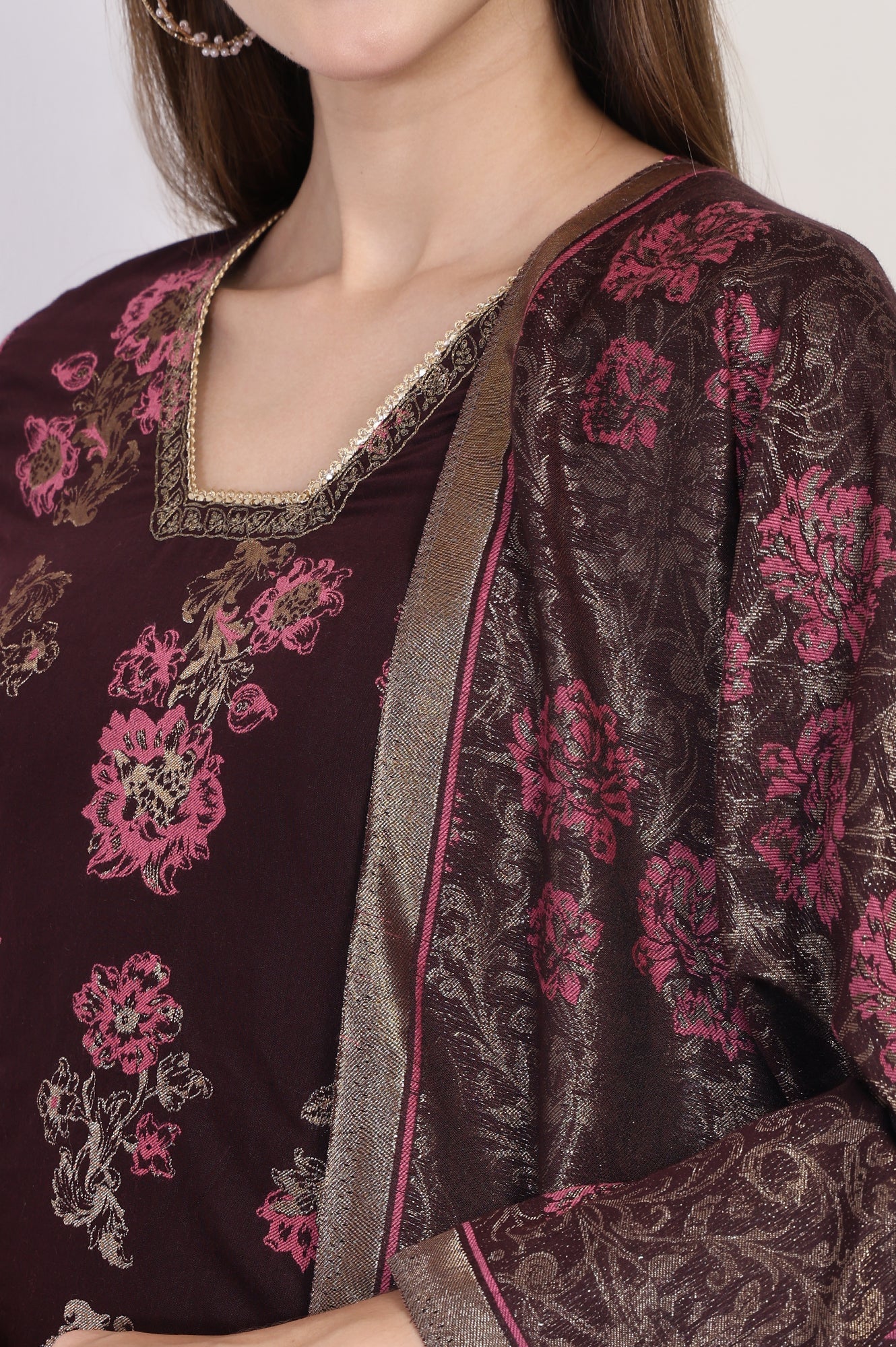 W Ladies Western W Kurti 3Pcs Set Ws13235 314326