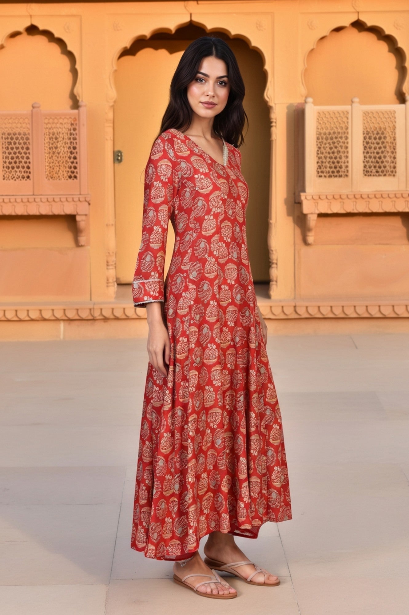 W Ladies Western Kurti 3Pcs Set Ws13287 126636