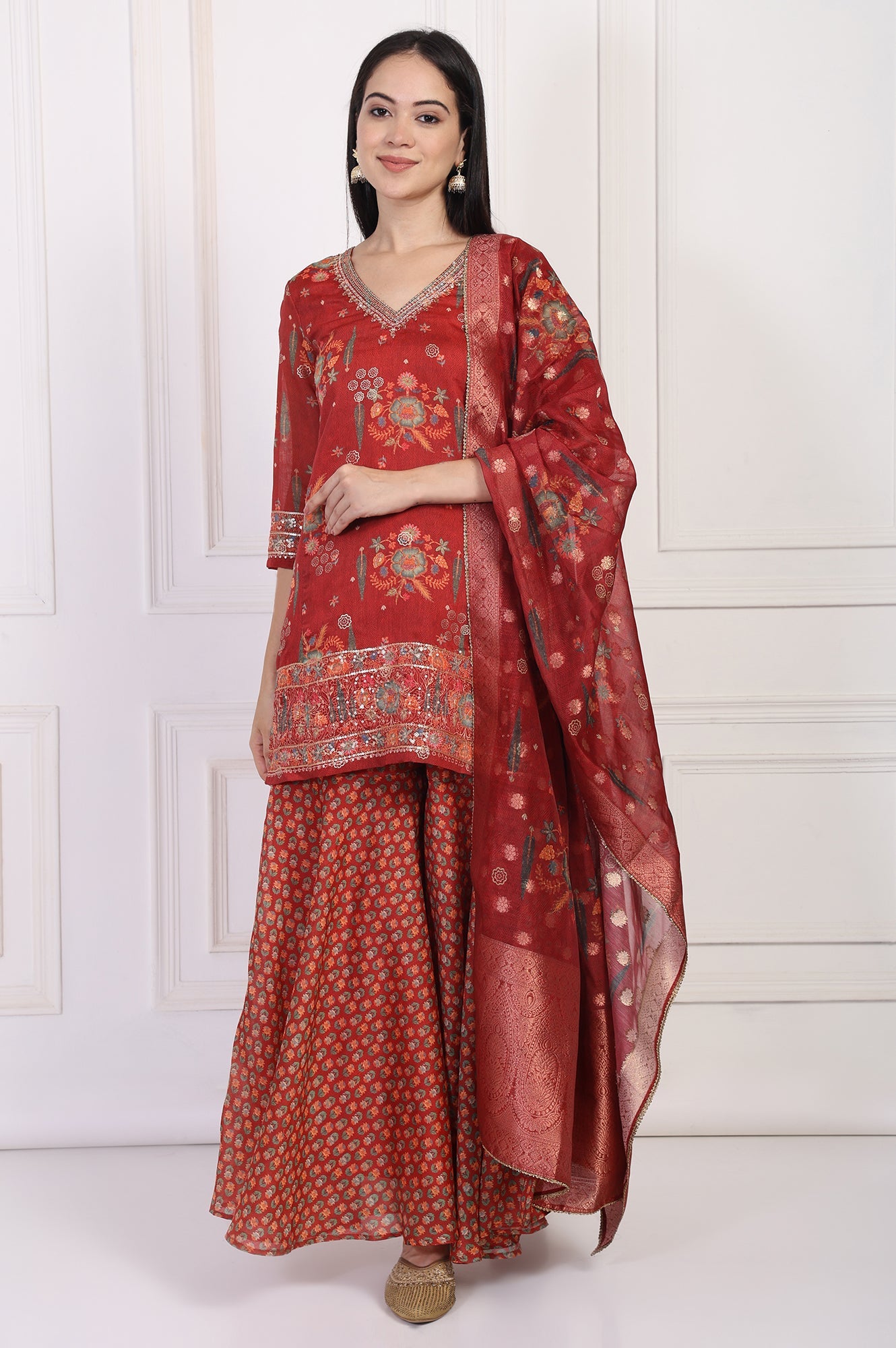 W Ladies Western W Kurti 3Pcs Set Ws13290 126813
