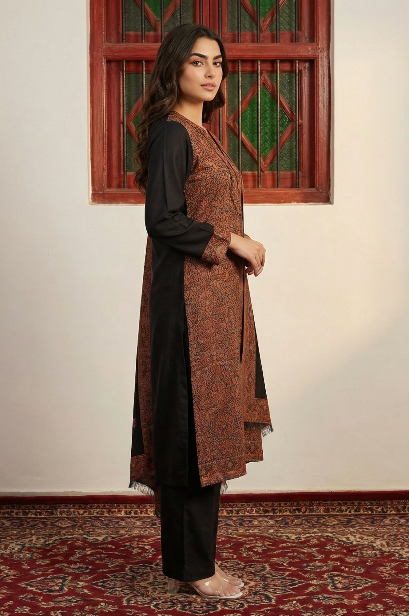 W Ladies Western W Kurti 3Pcs Set Ws13308 314491