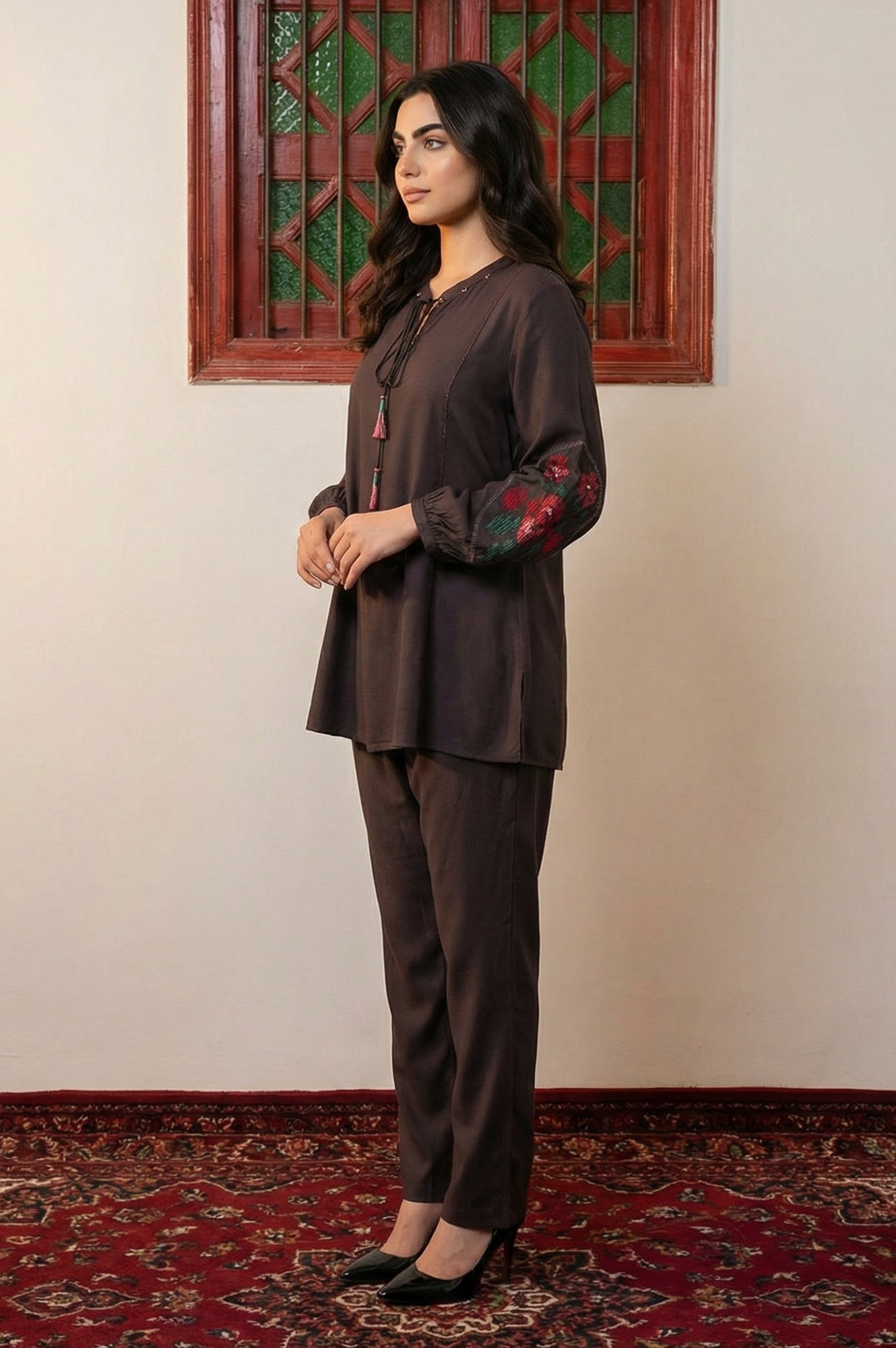 W Ladies Western W Kurti 3Pcs Set Ws13373 224514