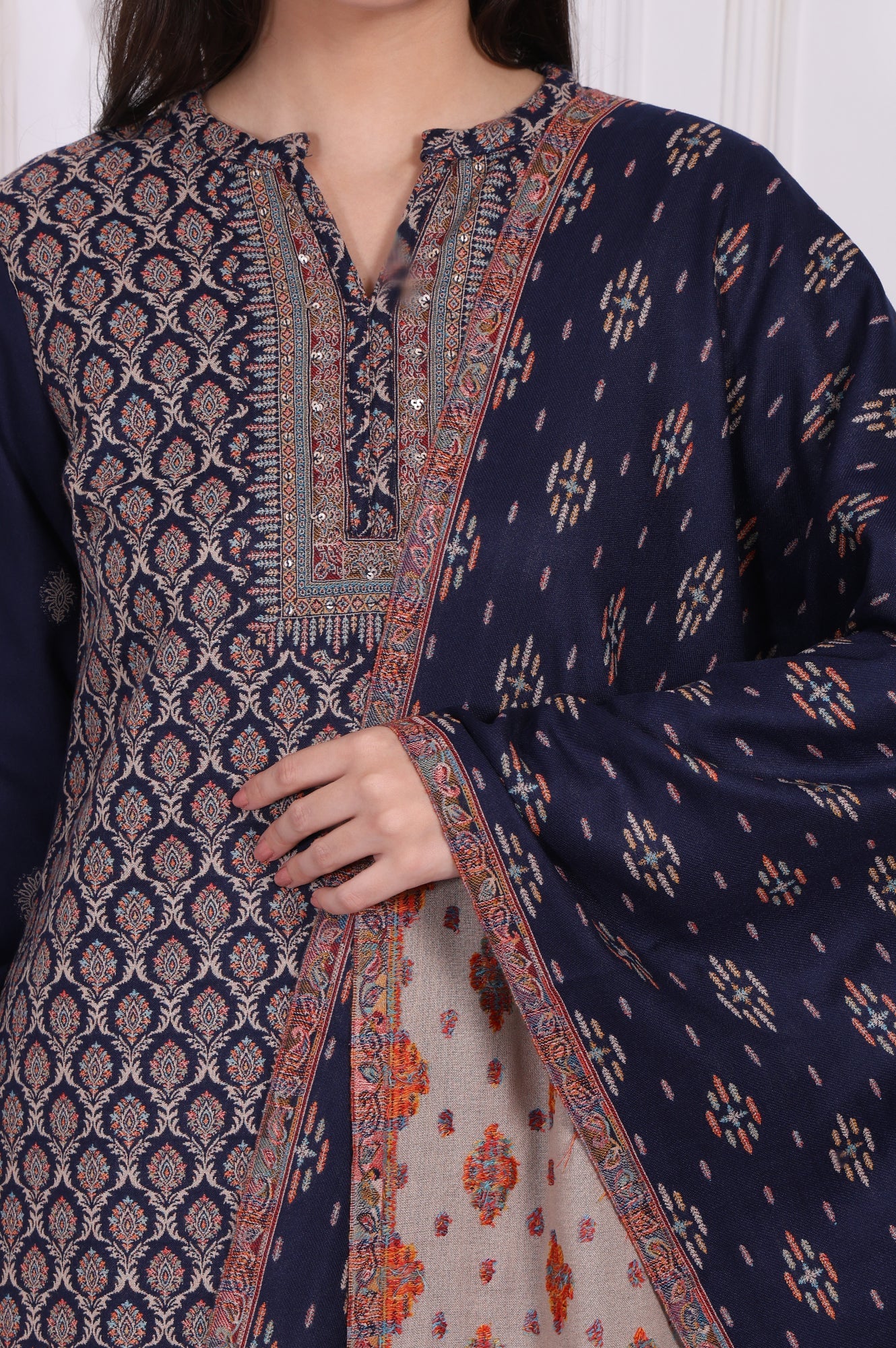 W Ladies Western W Kurti 3Pcs Set Ws13384 314580