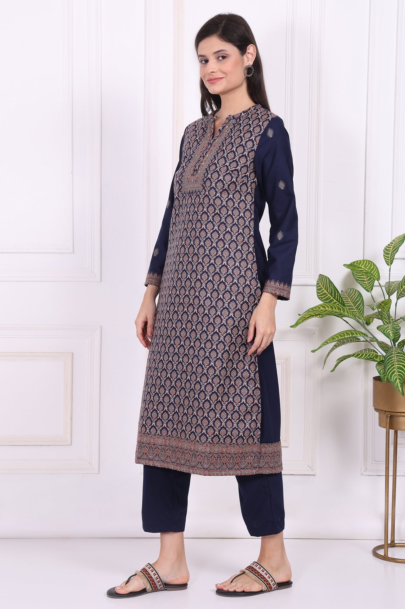 W Ladies Western W Kurti 3Pcs Set Ws13384 314580