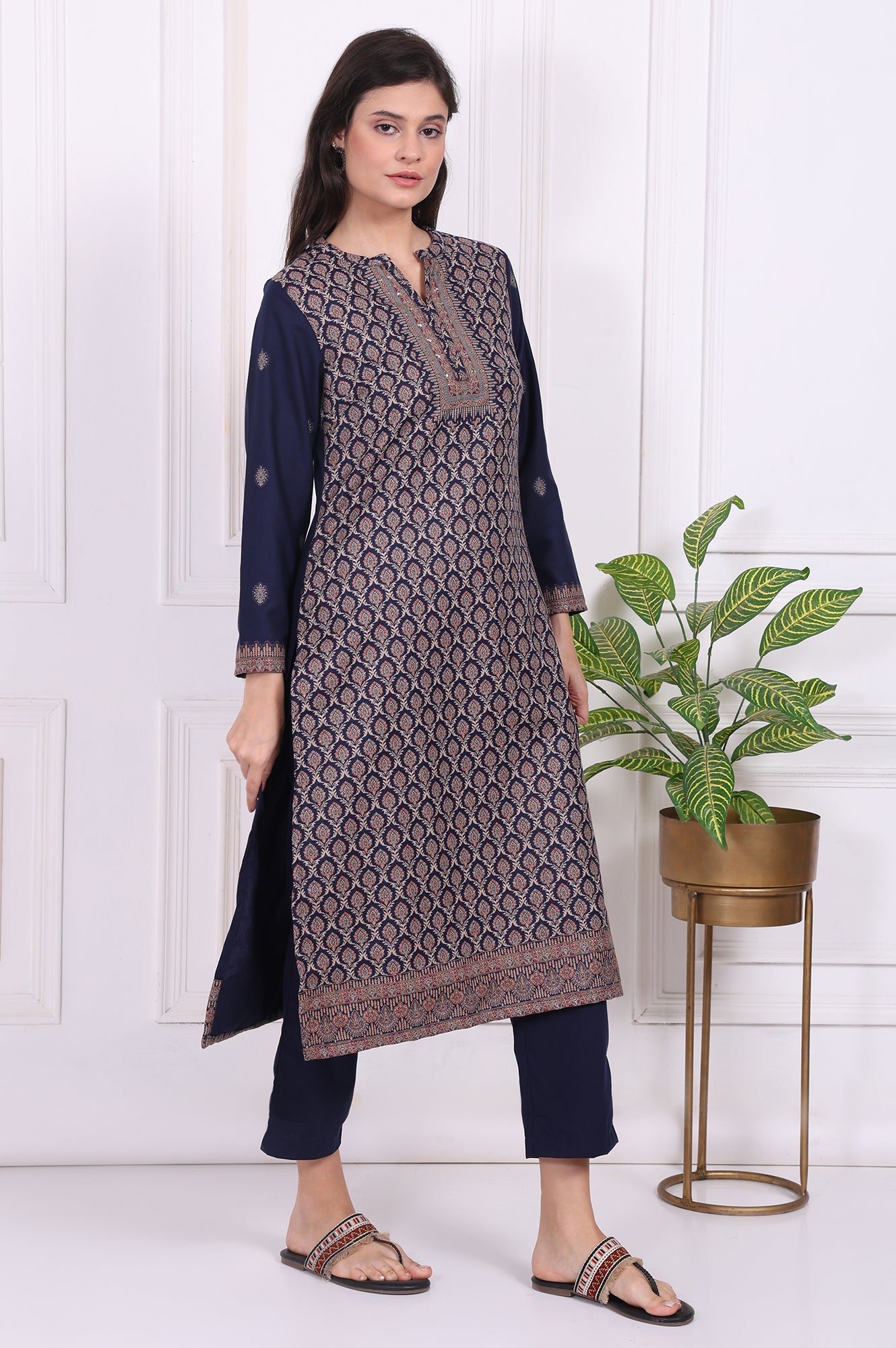 W Ladies Western W Kurti 3Pcs Set Ws13384 314580
