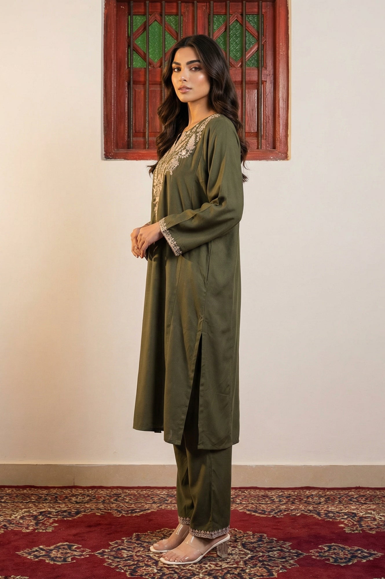 W Ladies Western W Kurti 3Pcs Set Ws13401 224543