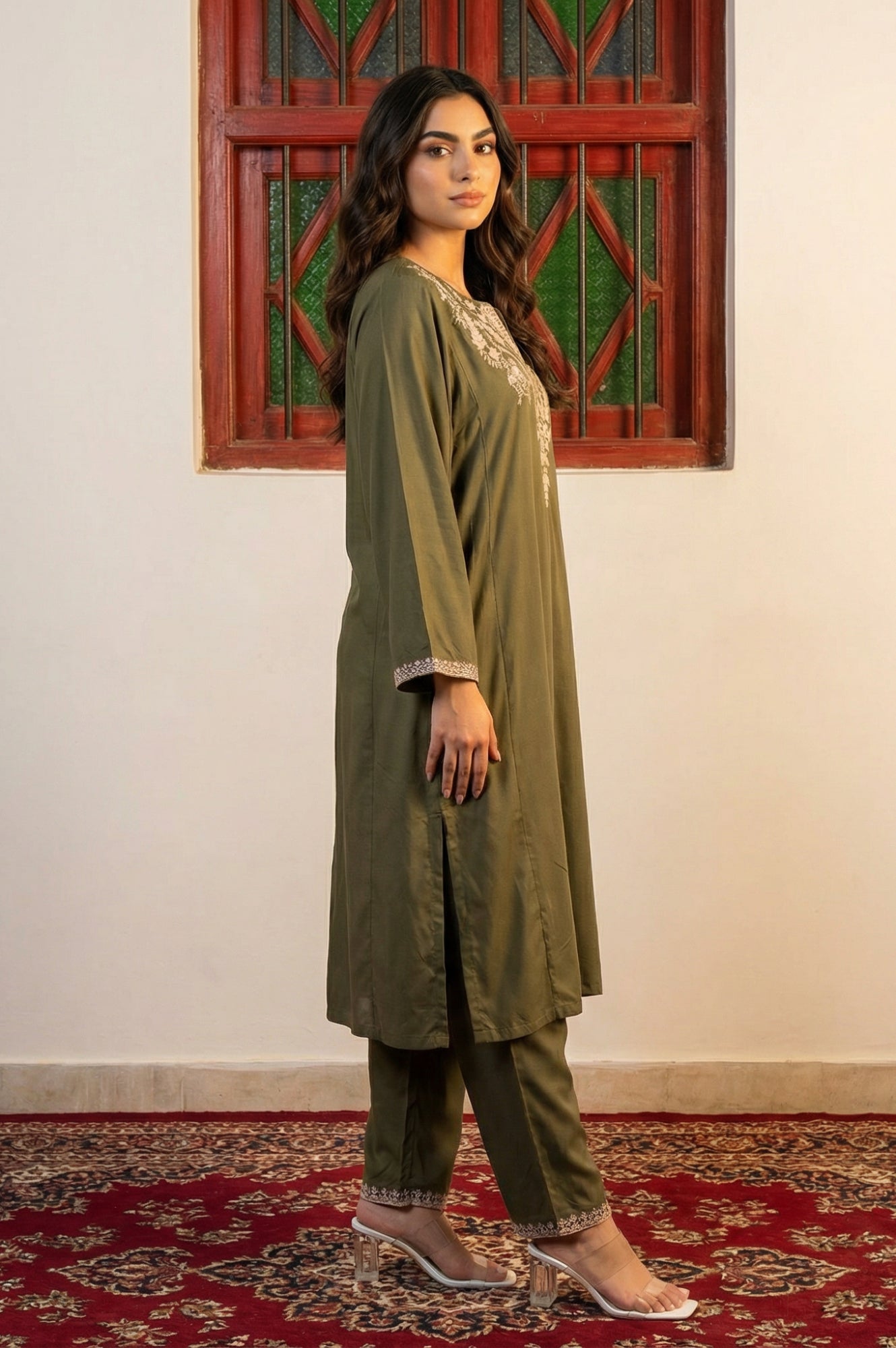 W Ladies Western W Kurti 3Pcs Set Ws13401 224543