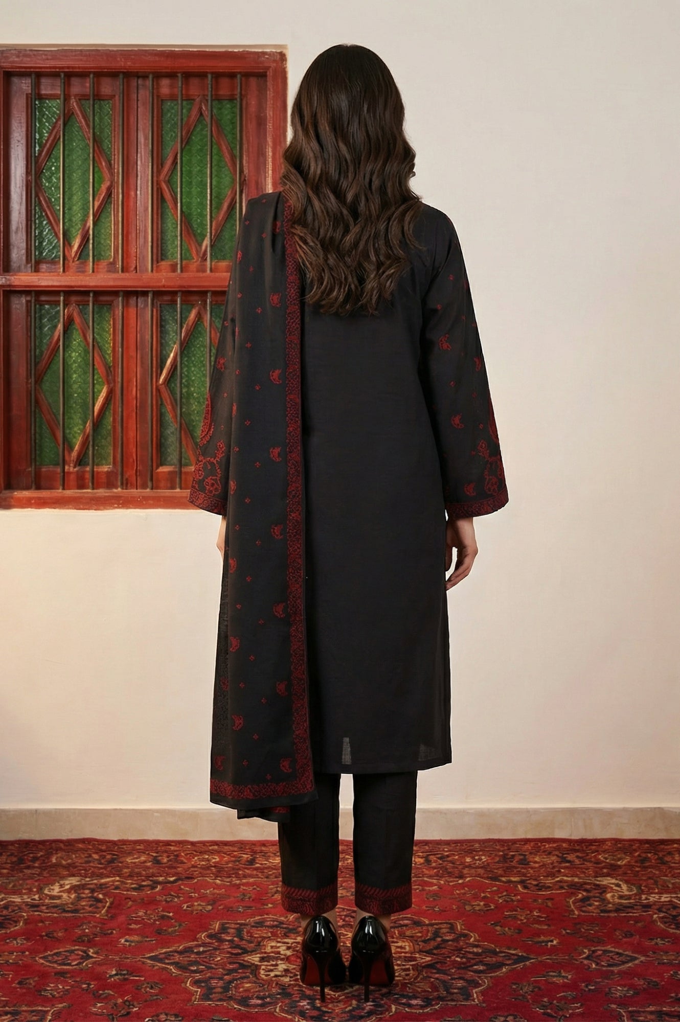 W Ladies Western W Kurti 3Pcs Set Ws13402 314371