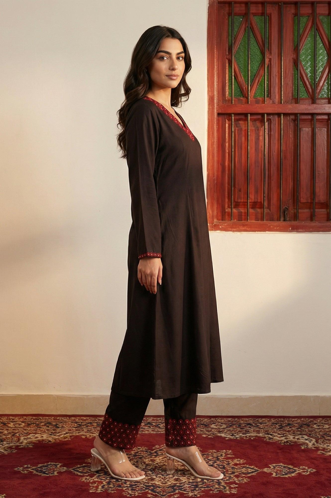 W Ladies Western W Kurti 3Pcs Set Ws13438 224511