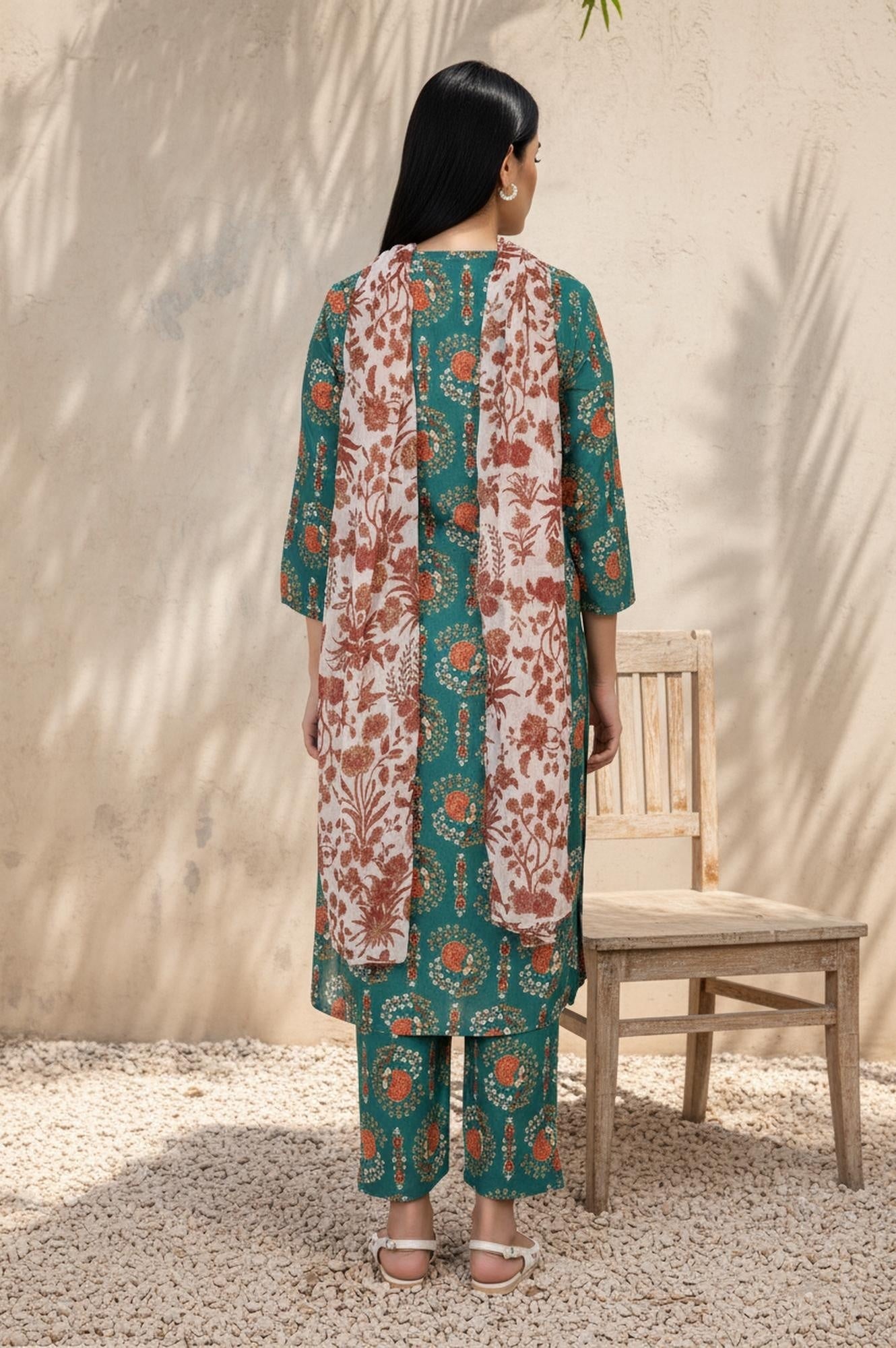 W Ladies Western Kurti 3Pcs Set Ws13526 127092