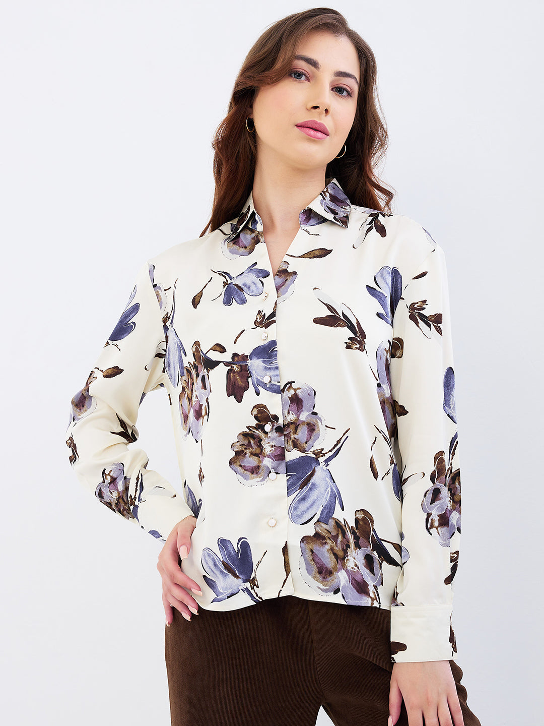 Spykar Ladies Western Shirt F/S Wshps2Be255 Off White