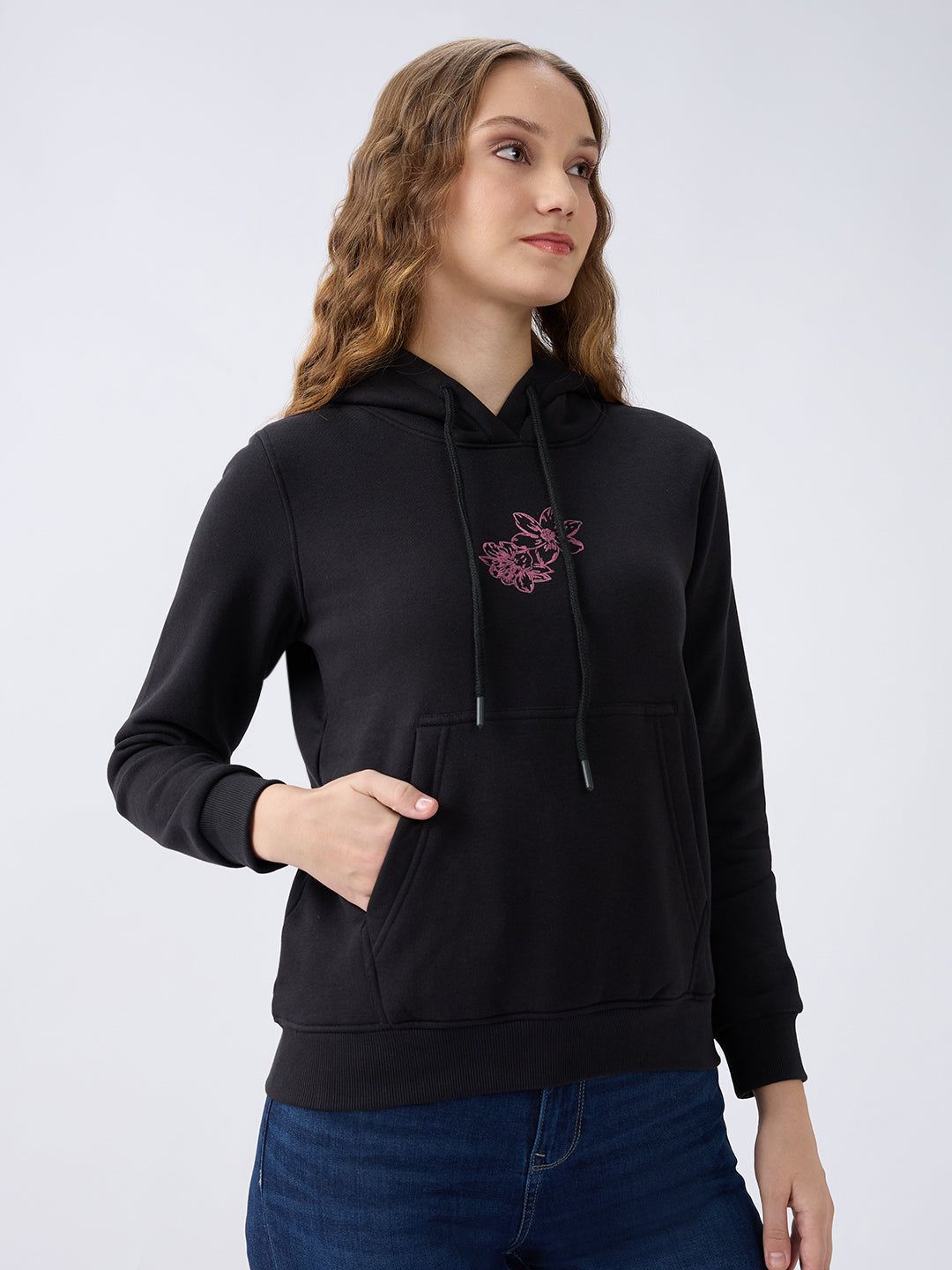 SPYKAR LADIES WESTERN SWEAT SHIRT WSSHW2BD082 BLACK