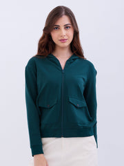Spykar Ladies Western Sweat Shirt Wsslw2Be026 Malachite Grn