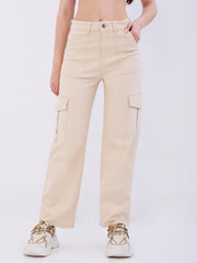 SPYKAR LADIES WESTERN TROUSER WTRFN2BE022 BEIGE