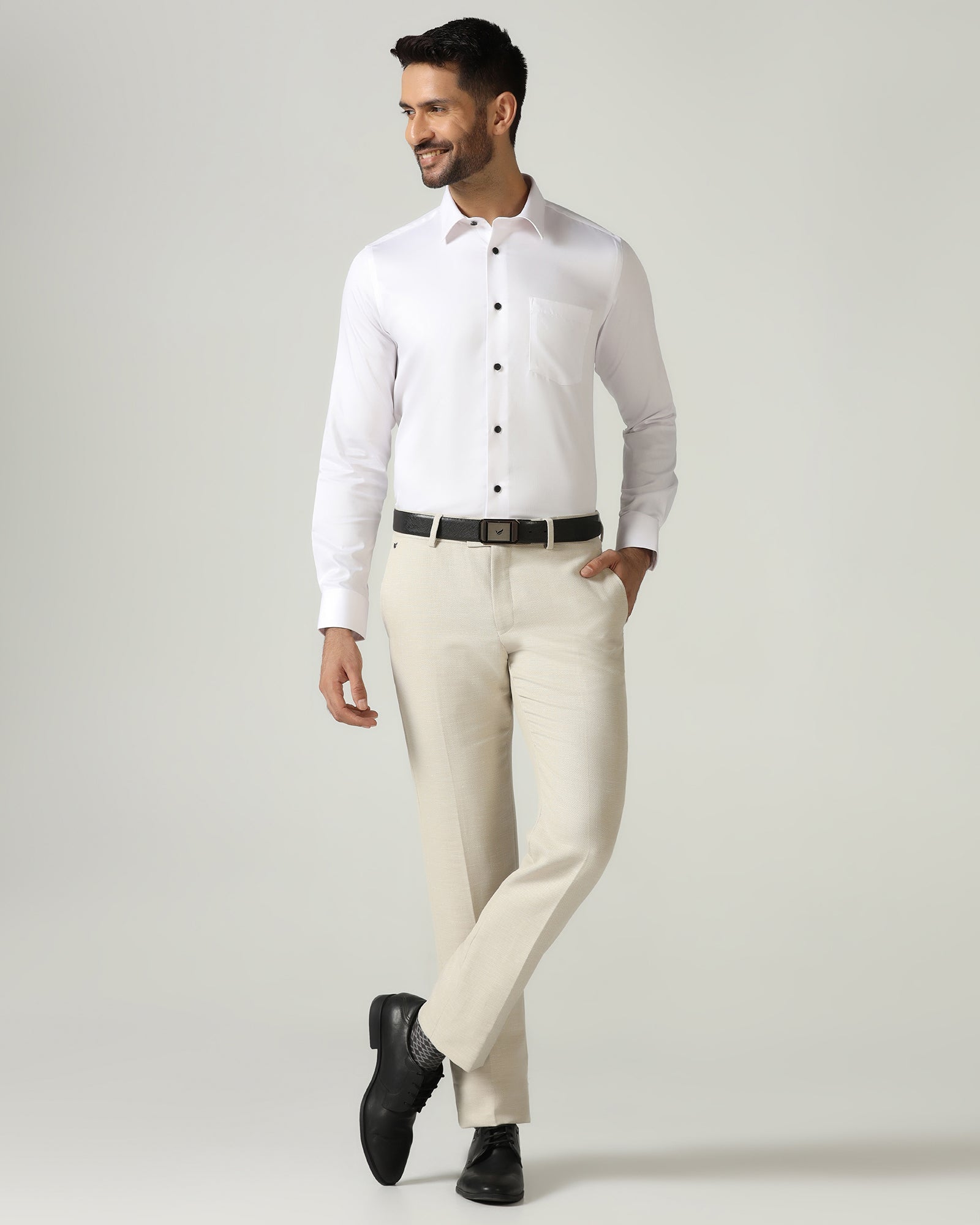 BLACKBERRY MENS FORMAL SHIRT F/S NL-P1-SAILOR WHITE