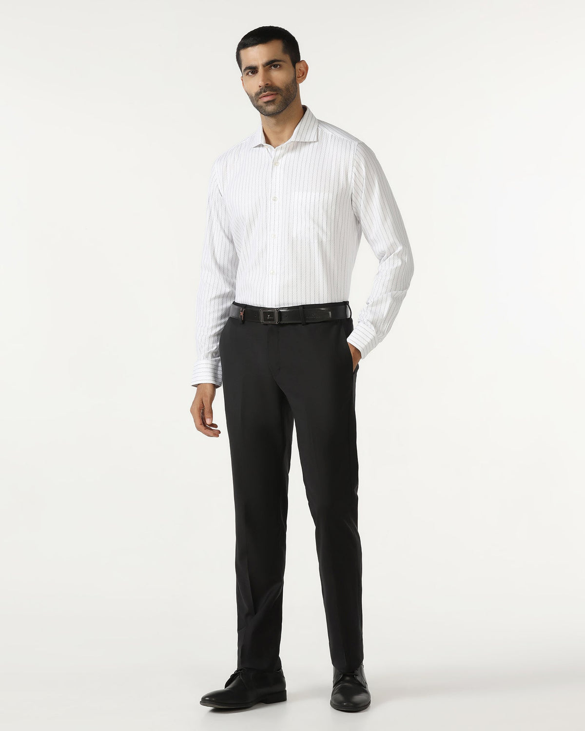 Blackberry Mens Formal Shirt F/S Nl-Lg-St-Rooter White
