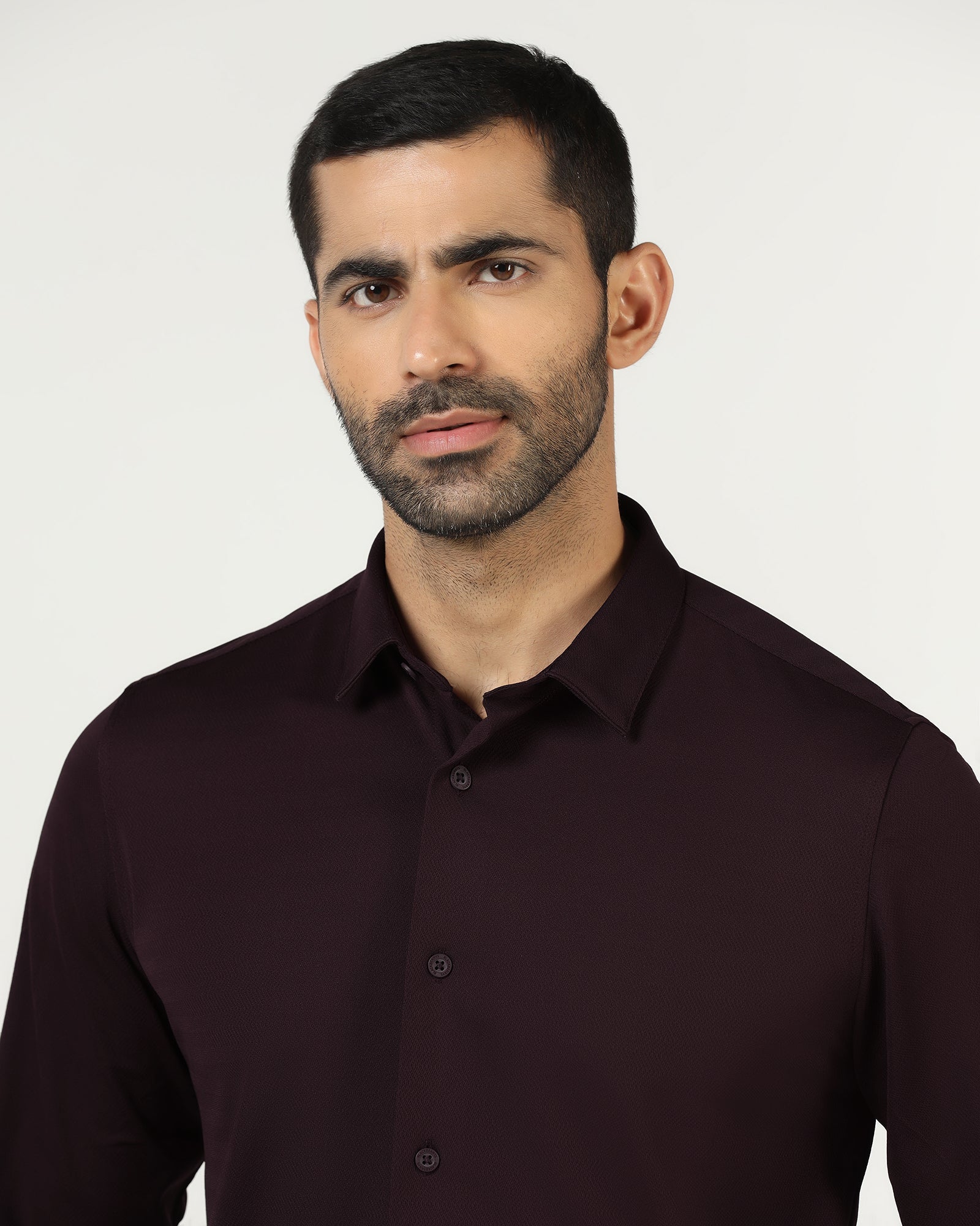 Blackberry Mens Formal Shirt F/S Nl-Tp-St-Keish Wine