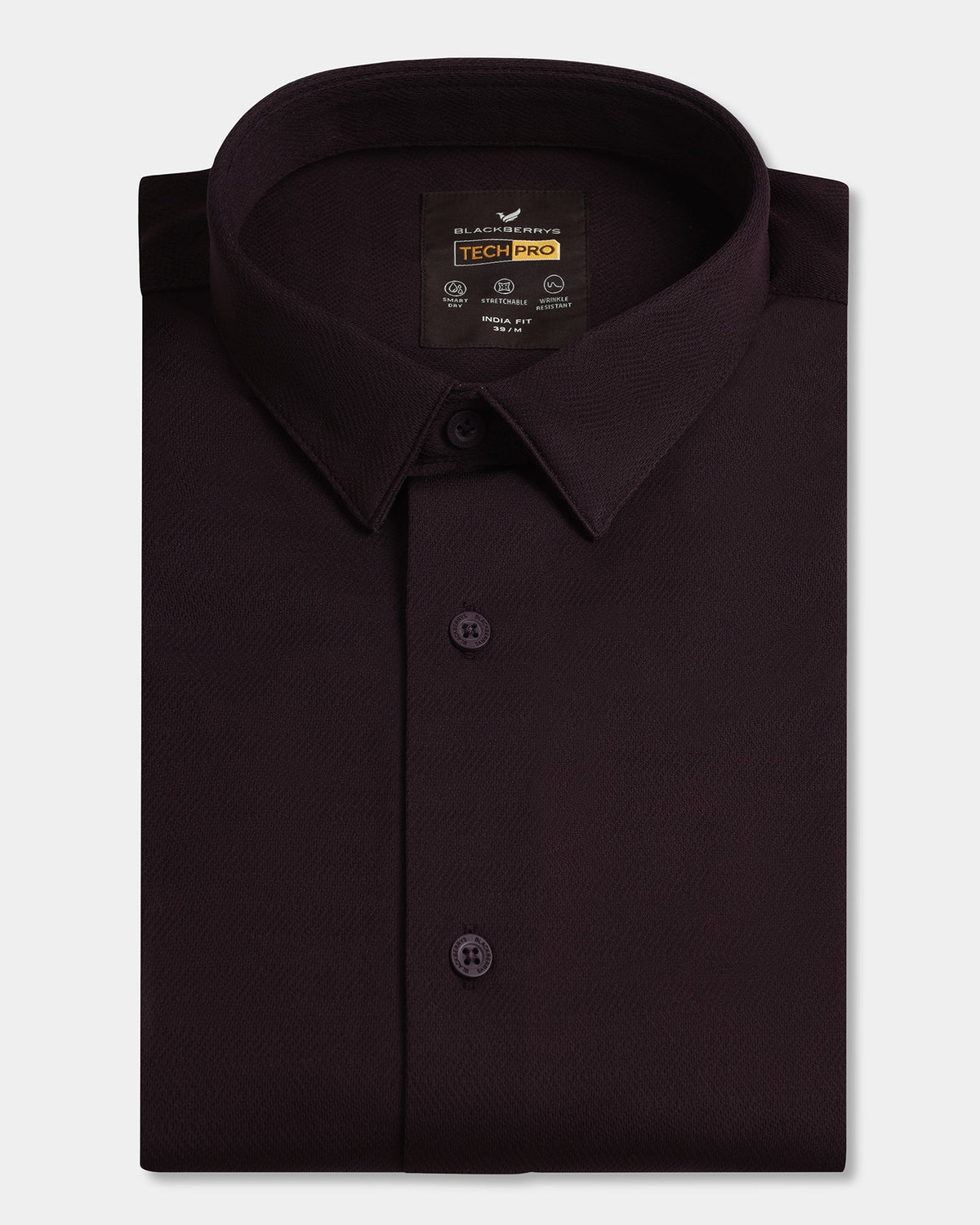 Blackberry Mens Formal Shirt F/S Nl-Tp-St-Keish Wine