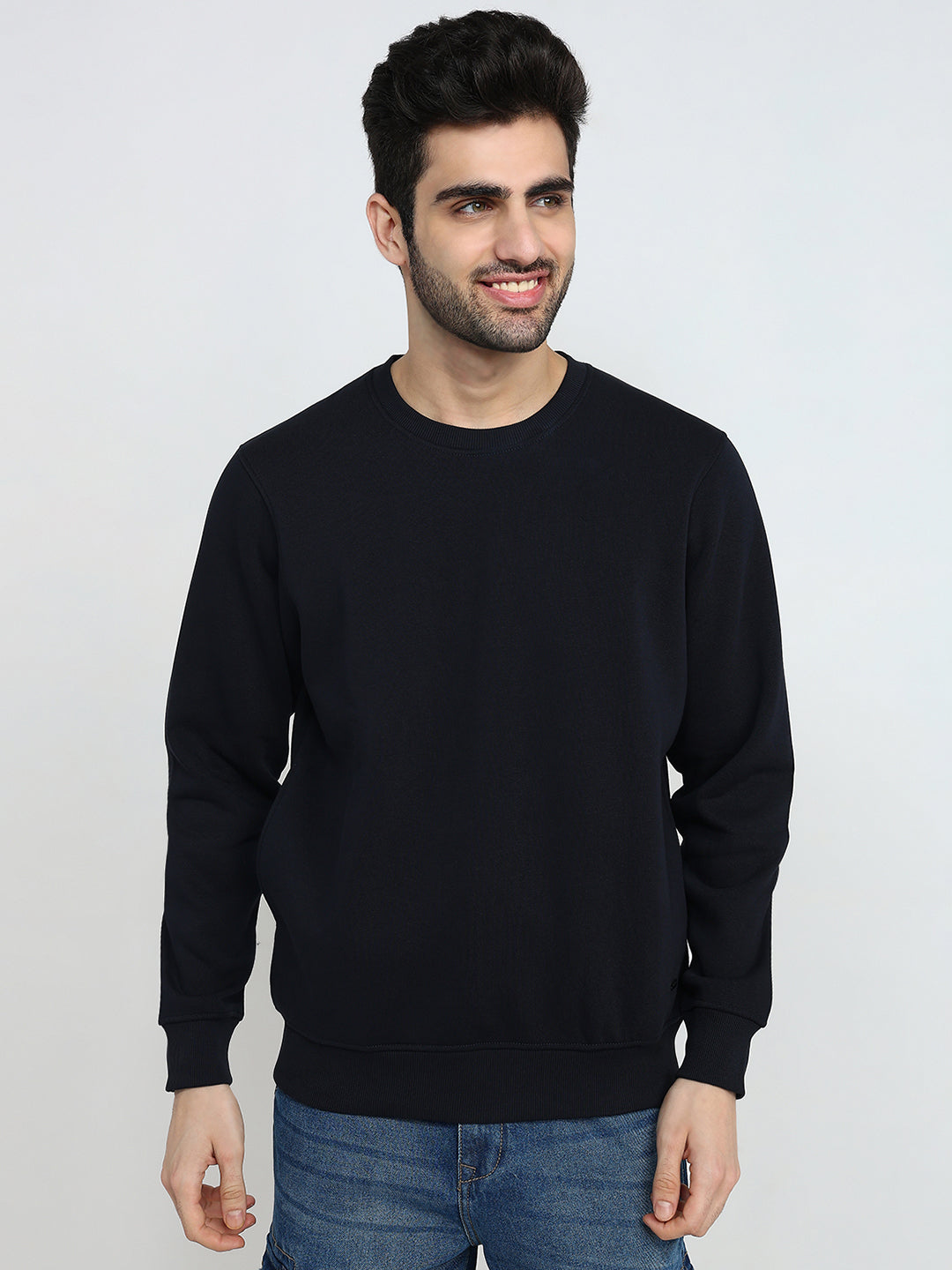 Parx Mens Sweat Shirt F/S Xmar00705-B8-82F Dark Blue