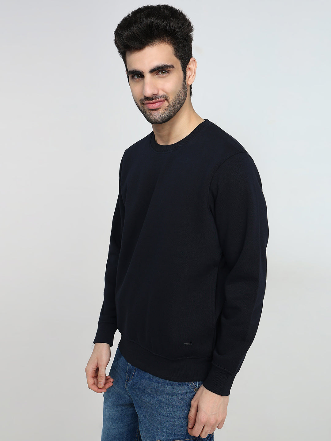 Parx Mens Sweat Shirt F/S Xmar00705-B8-82F Dark Blue