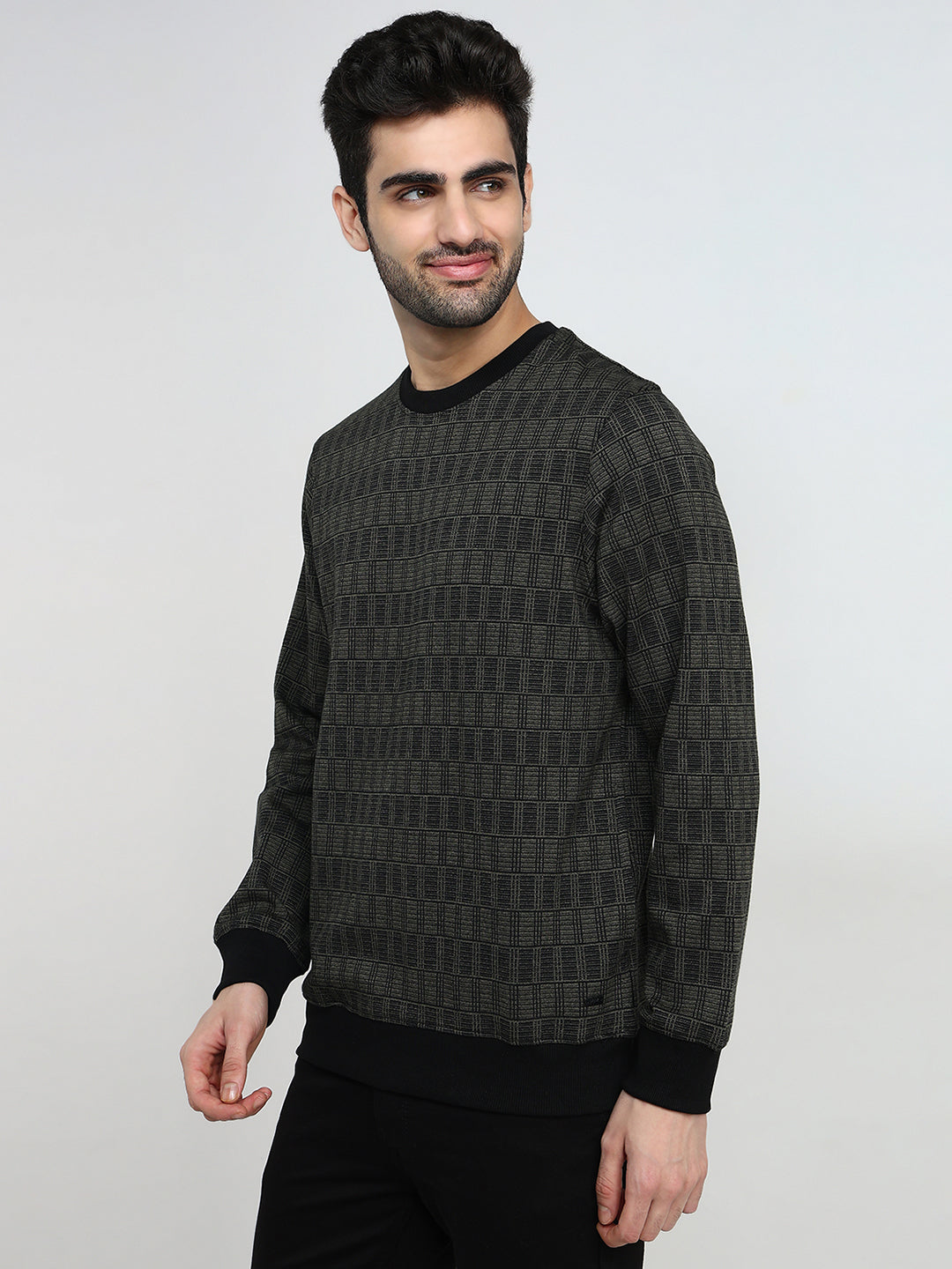Parx Mens Sweat Shirt F/S Xmar00707-N8-82F Dark Green