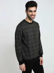 Parx Mens Sweat Shirt F/S Xmar00707-N8-82F Dark Green