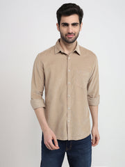 Parx Mens Casual Shirt F/S Xmss15059-H4-82F Medium Khaki