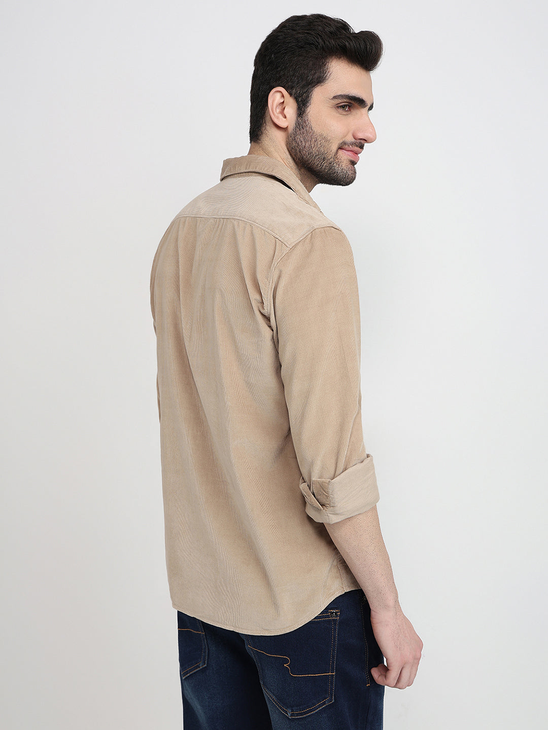 Parx Mens Casual Shirt F/S Xmss15059-H4-82F Medium Khaki