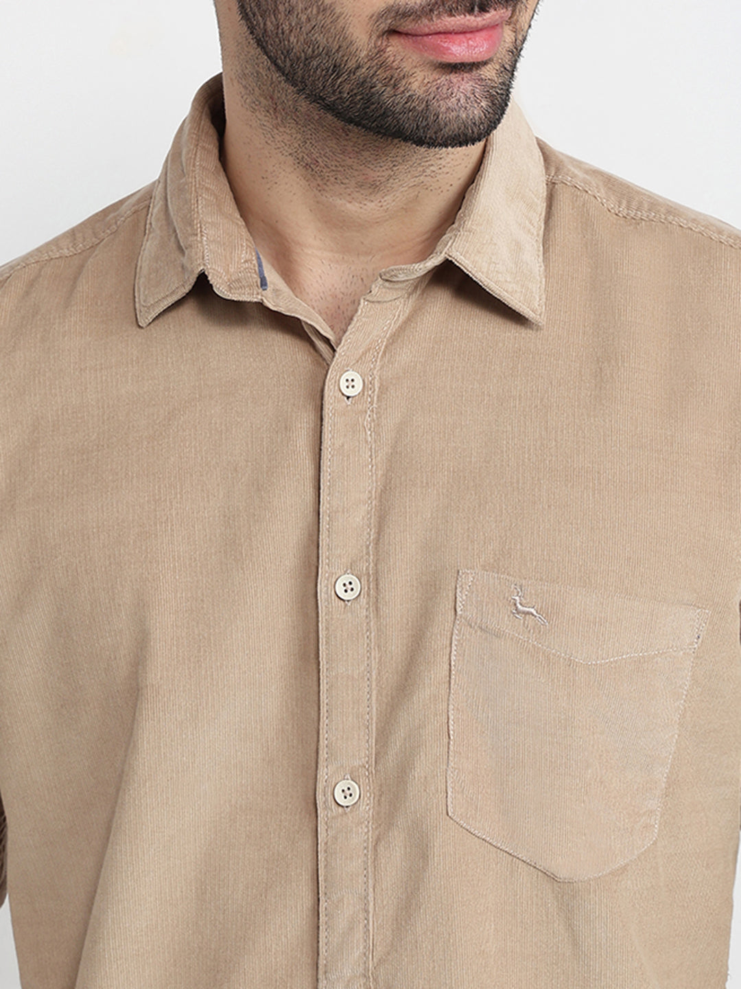 Parx Mens Casual Shirt F/S Xmss15059-H4-82F Medium Khaki