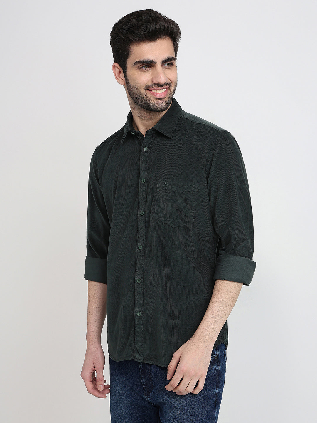 Parx Mens Casual Shirt F/S Xmss15059-N4-82F Medium Green