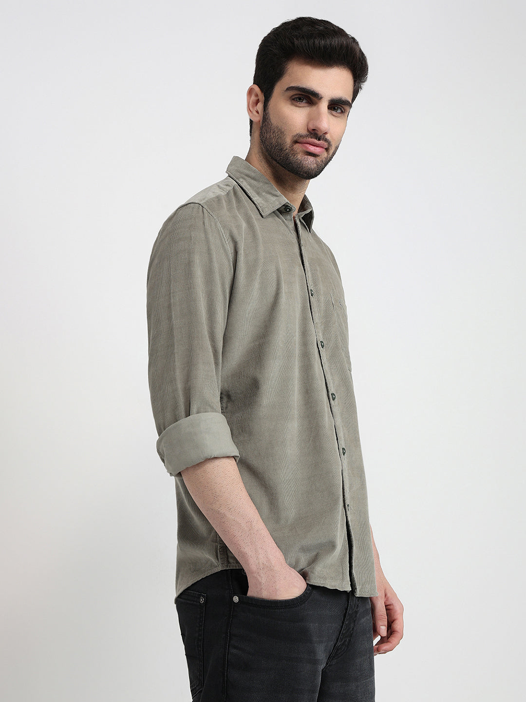 Parx Mens Casual Shirt F/S Xmss15072-N8-82F Dark Green