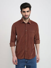 Parx Mens Casual Shirt F/S Xmss15072-O8-82F Dark Brown