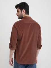 Parx Mens Casual Shirt F/S Xmss15072-O8-82F Dark Brown