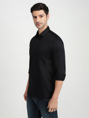 Parx Mens Casual Shirt F/S Xmss15422-K8-82F Black