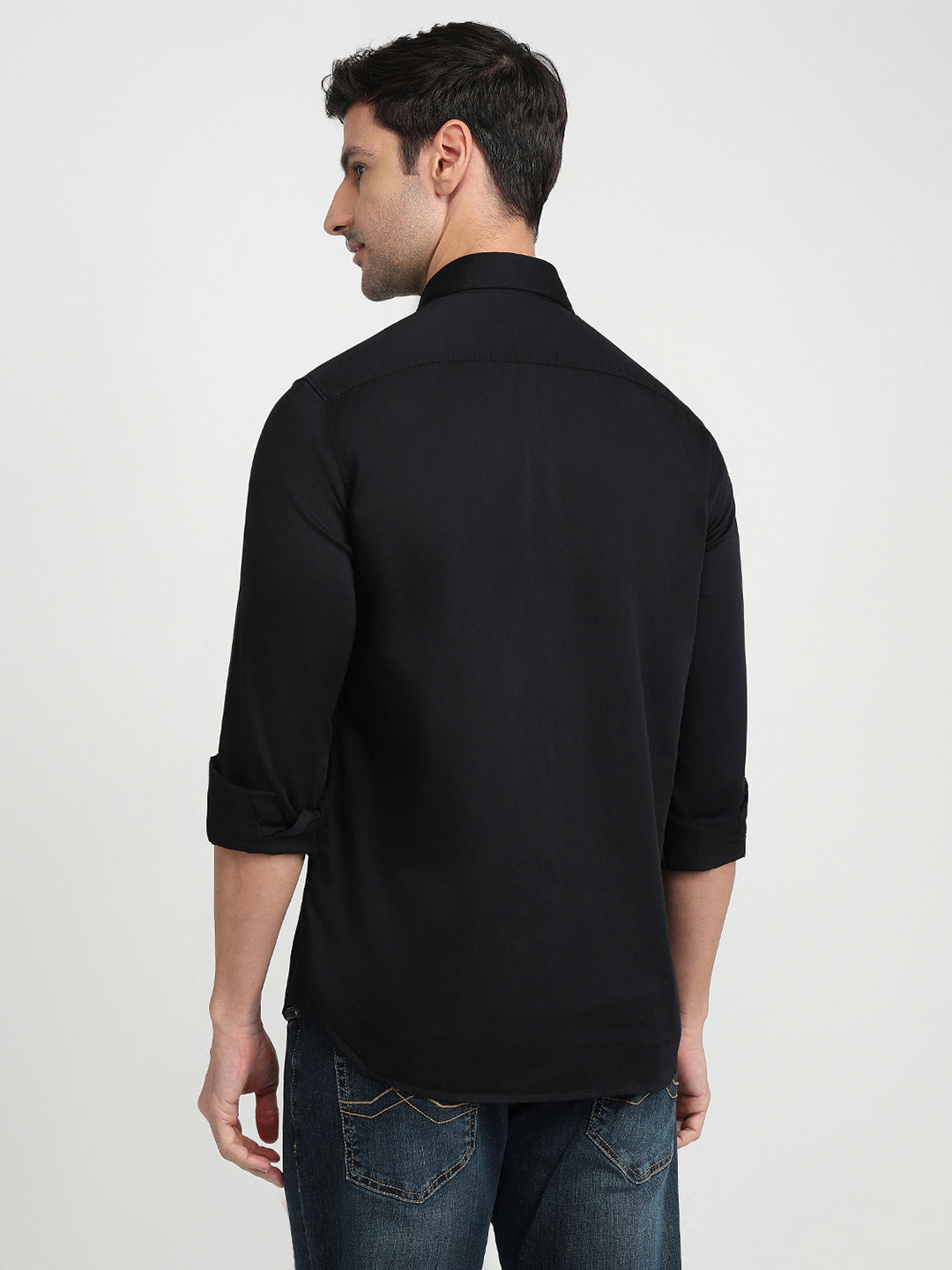 Parx Mens Casual Shirt F/S Xmss15422-K8-82F Black