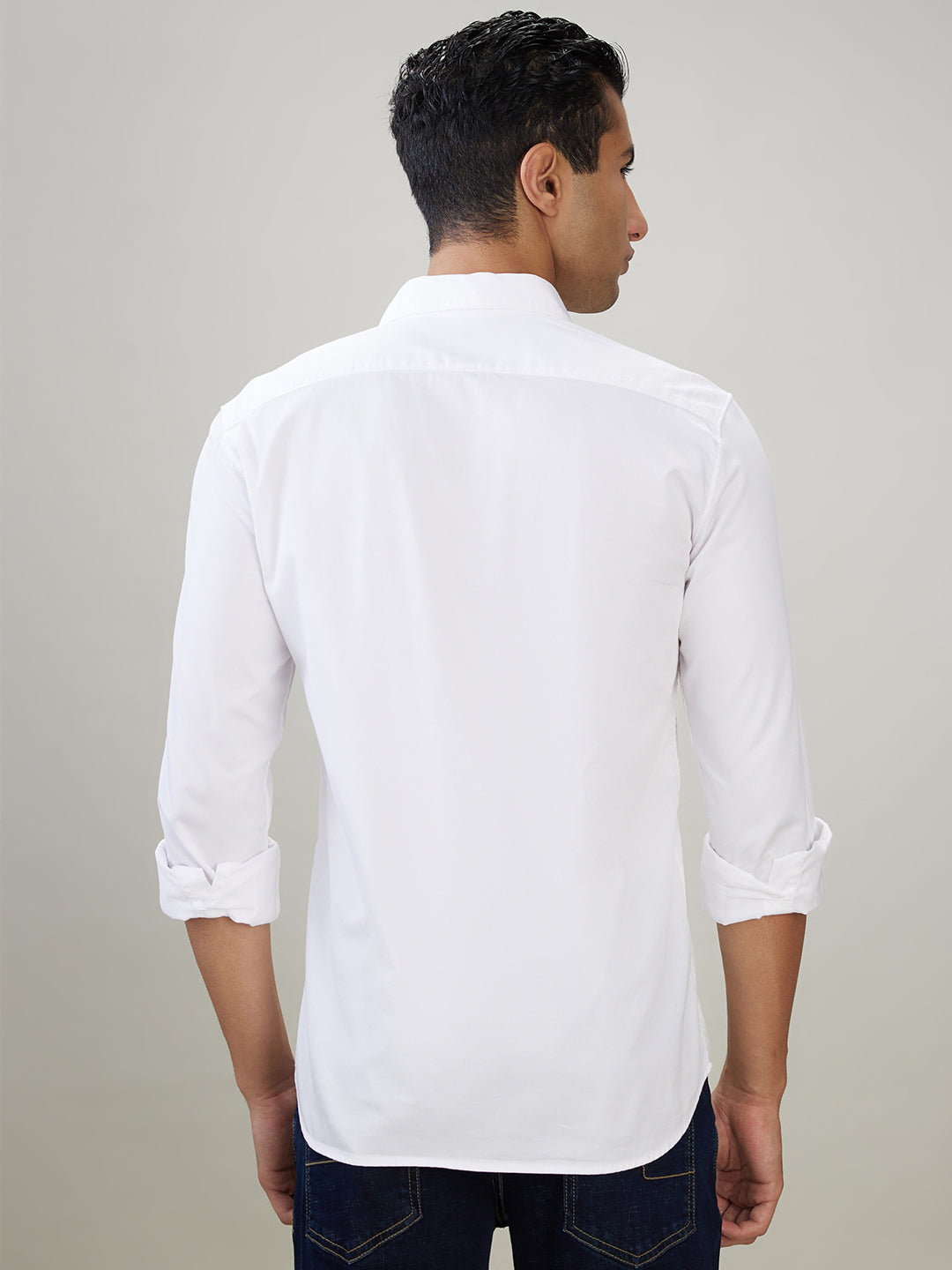 Parx Mens Casual Shirt F/S Xmss15422-W4-82F White