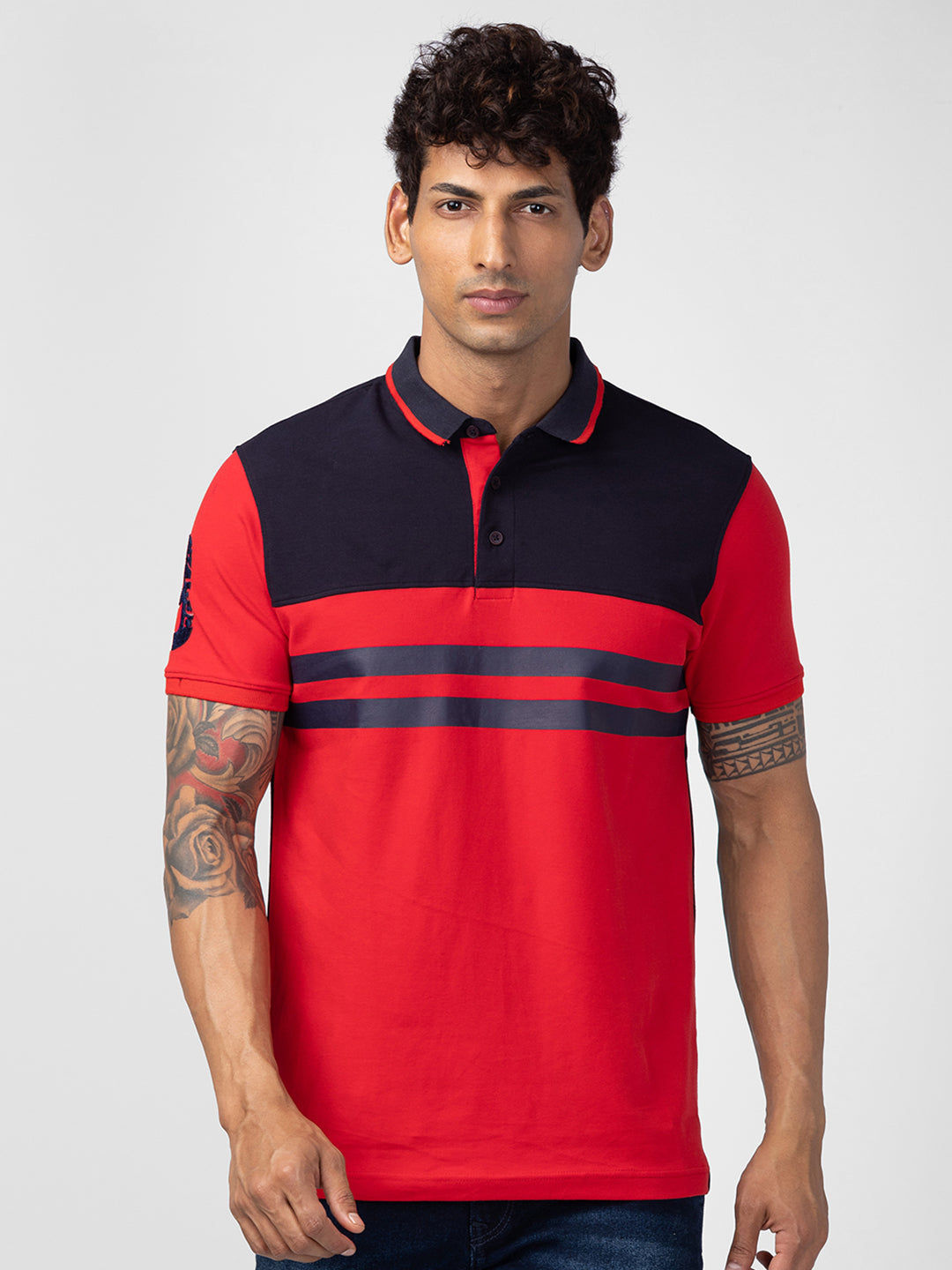 Spykar Mens T-Shirt H/S Mptfp1Bc151 Deep Red
