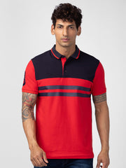 Spykar Mens T-Shirt H/S Mptfp1Bc151 Deep Red