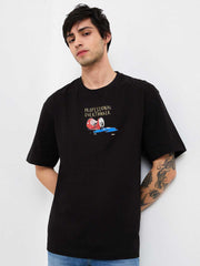 Spykar Mens T-Shirt H/S Mktft1Be180 Black
