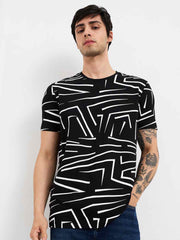 Spykar Mens T-Shirt H/S Mktft1Be002 Black
