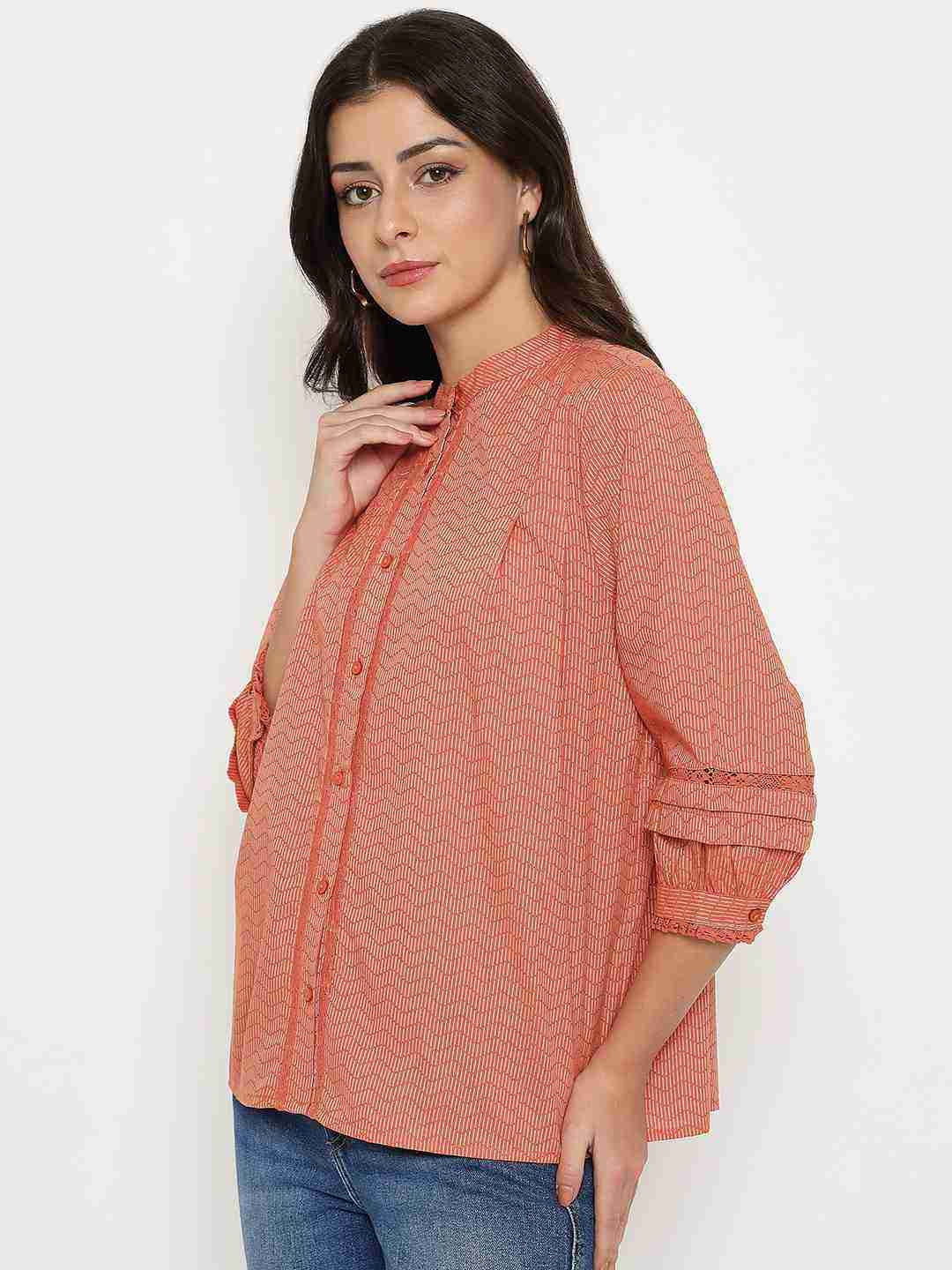 Madame Ladies Western Top H/S M5S18834 035 Rust