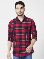 Spykar Mens Casual Shirt F/S Mshcs2Bc079 Red