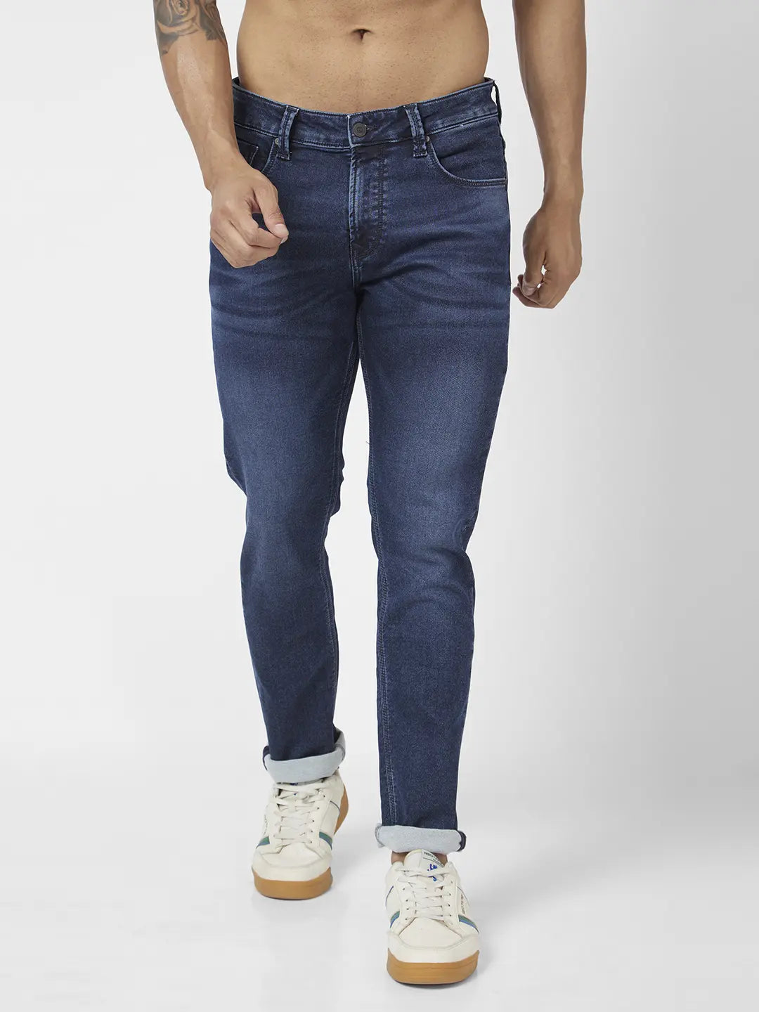 Spykar Mens Jeans Mdskn2Bc007 Dark Blue