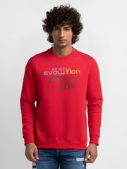 Spykar Mens Sweat Shirt F/S Mss-02Bbhw-198 True Red