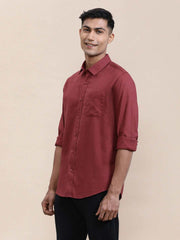 Crocodile Mens Casual Shirt F/S Crcs125-200Mt Tibetian Red