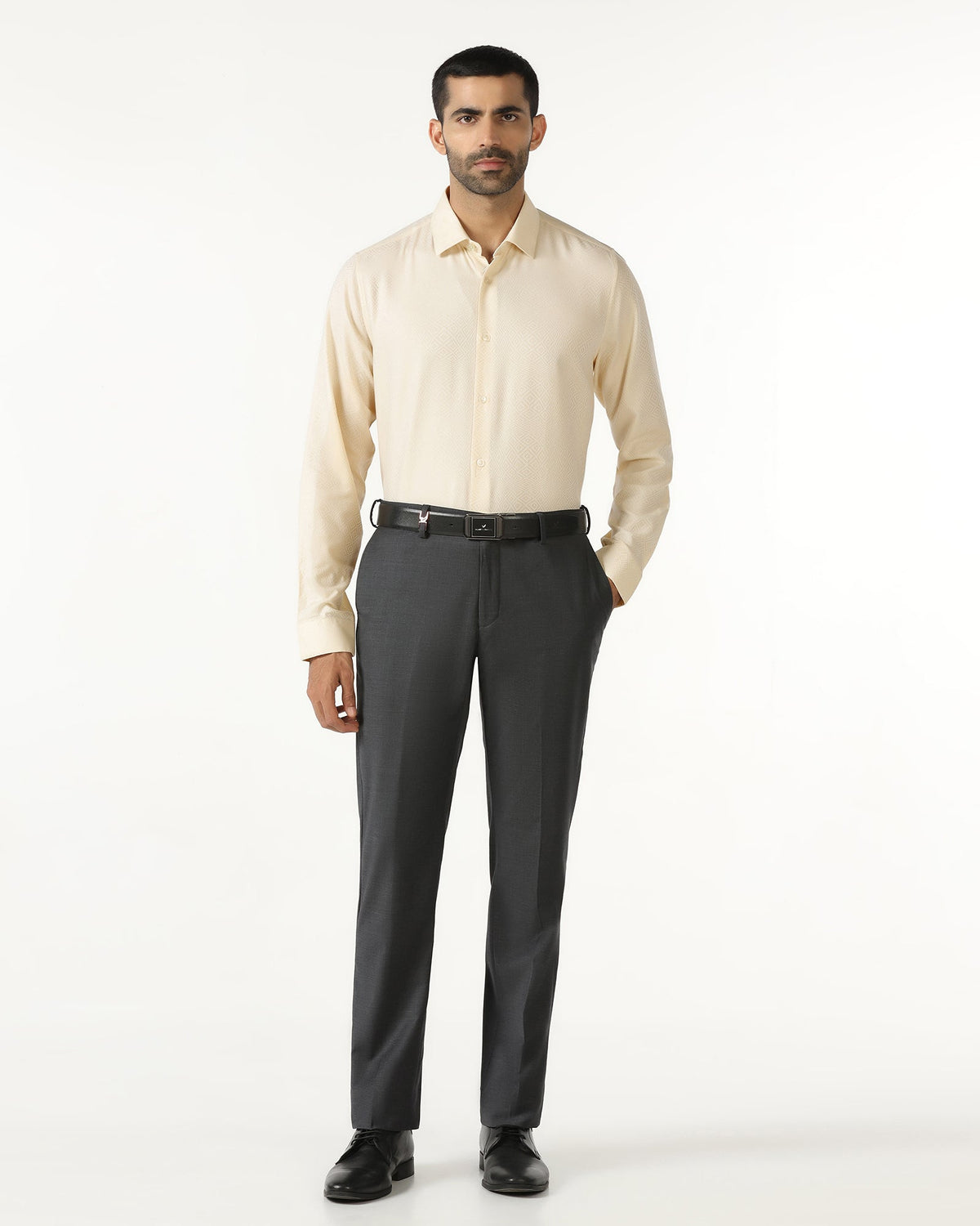 Blackberry Mens Formal Shirt F/S Bp-Lg-Jq-Render Yellow - Goyalsons ShopMax